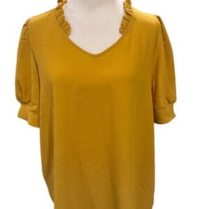 Periwinkle by Barlow Mustard Blouse